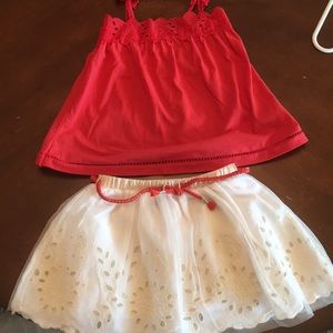 Zara Girls skirt and top